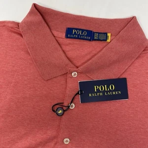 Polo Ralph Lauren Men's Cotton 3XB Pink Heather 3 Button Short Sleeve Polo NEW - Picture 1 of 7