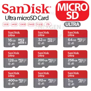 SanDisk Ultra Micro SD Card 32GB 64GB 128GB 256GB 512GB 1TB 1.5TB Class10 TF - Picture 1 of 8