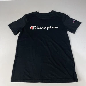 Champion Boys Size extra Large Black Champion Shirt Short Sleeve Pre Owned - Picture 1 of 5