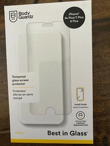 LOT 22BodyGuardz Pure 2 Tempered Glass Protector for iPhone 8 Plus & 7 Plus NEW - Picture 1 of 1