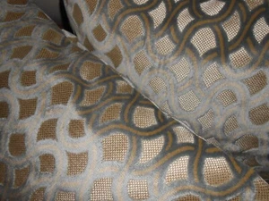 COWTAN & TOUT/ Jane Churchill cut velvet fabric Pillow covers custom new PAIR - Picture 1 of 8
