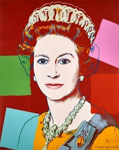 ANDY WARHOL Pop Art Poster or Rolled Canvas Print "Queen Elizabeth II" - Picture 1 of 1