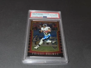 Tarjeta cromada de Priest Holmes 2000 firmada #95 de los Baltimore Ravens PSA/ADN Certificado de Autenticidad 1A - Imagen 1 de 7