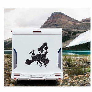 Europakarte Aufkleber Wohnmobil, Transporter Farben und Größe Wählbar. - Bild 1 von 10