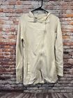 Cream the north face full zip asymmetrical jacket women’s size small