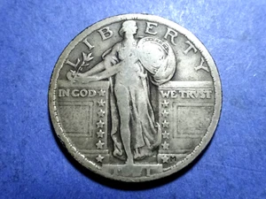 1921 Standing Liberty Quarter Fine - Picture 1 of 2