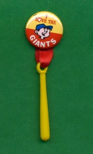 1967 STYLE I Love the GIANTS SF 1" Baseball TEST Issue RP PIN w/ Baseball Charm - Picture 1 of 1
