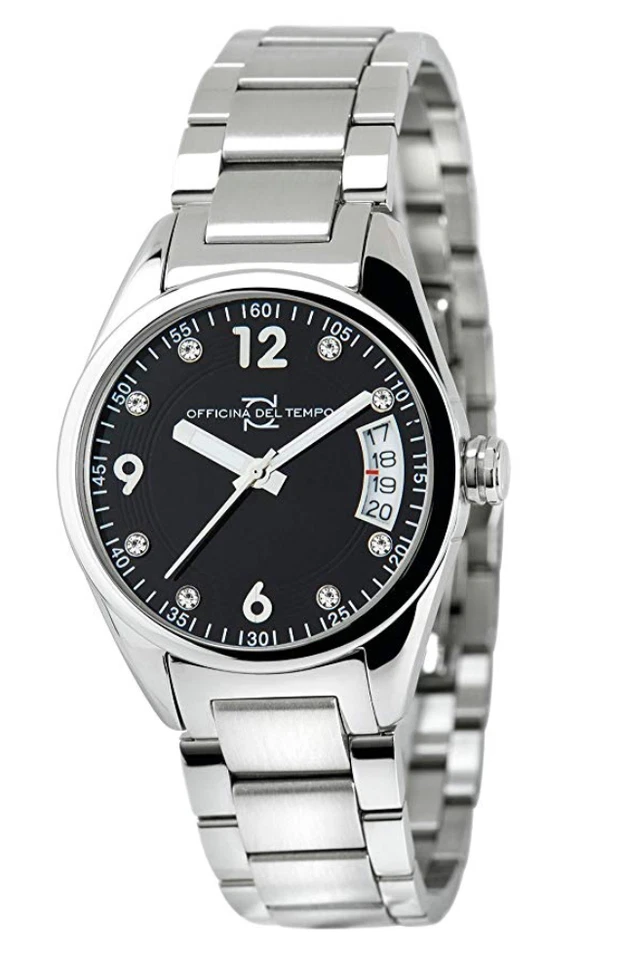 Orologio Officina del Tempo mod. ELEGANCE OT1037/0122N con numeri in cristallo - Изображение 1 из 1