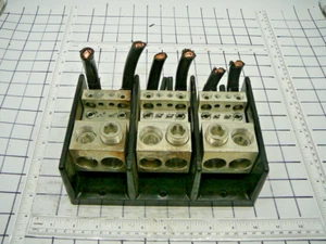 5207-03 POWER BLOCK TERMINAL 3 TERMINAL 600V, 600 MCM-2 CU7AL - Picture 1 of 7