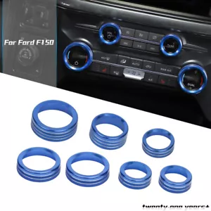 Anillo de ajuste de perilla de interruptor de remolque 4x4 de faros de aire acondicionado para Ford F150 21+ azul - Imagen 1 de 9