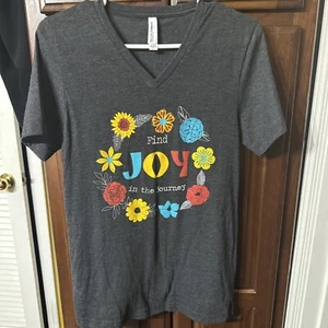 Find Joy In The Journey T-Shirt Bella Canvas Women’s Size Small Heathered Gray - Picture 1 of 3