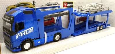 Burago escala 1/43 #18 31463 - Volvo FH16 Multicar Carrier con Porsche GT2RS Foto 1 de 4