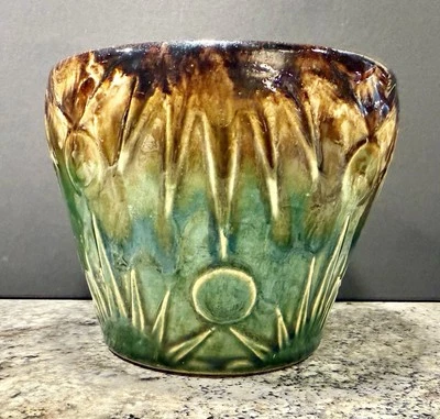 VTG Robinson Ransbottom RRP Roseville Pottery Planter Jardiniere 1700 Sun & Moon - Image 1 of 4