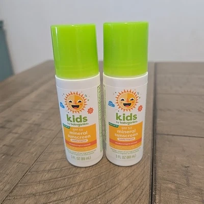Минеральный солнцезащитный крем Kids By Babyganics SPF 30, 3 унции срок годности 06/2026 упаковка 2 шт. - Изображение 1 из 2