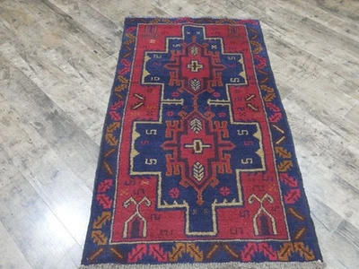 Alfombra geométrica turca vintage, alfombra de pueblo de Anatolia vintage de granja 3x4,7 Foto 1 de 4