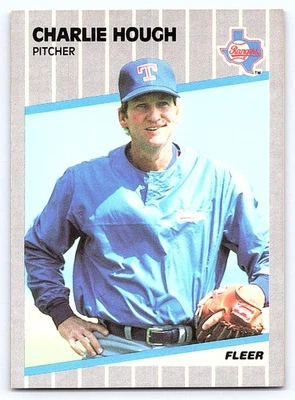 1989 Fleer #522 Charlie Hough Texas Rangers - Image 1 of 2