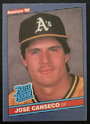 1986 年 Donruss 评级新秀 Jose Canseco #39 RC (M1-B) — 第 1/2 张图片