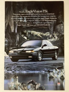1993 Jeep Eagle Vision TSi Print Ad Surprised - Picture 1 of 2