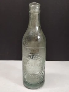Antique Phoenix Bottling Works Arizona Soda Bottle Crown Top Slugplate Square - Picture 1 of 12