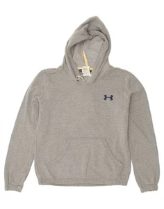 UNDER ARMOUR Womens Hoodie Jumper UK 14 Medium Grey Cotton YB09 - Picture 1 of 4