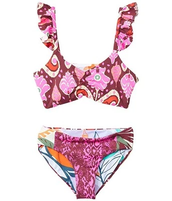 Maaji L80951 Multi Guadalupe Girls Ruffle Bikini Swim Set Size 8 - Image 1 of 4