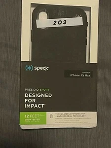 Speck Presidio Sport Series Case for Apple iPhone XS Max - Black / Gunmetal Gray - Picture 1 of 2