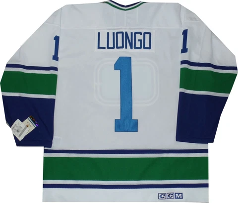 Vancouver Canucks Roberto Luongo  CCM M550 Throwback White Jersey New tags LARGE Cover