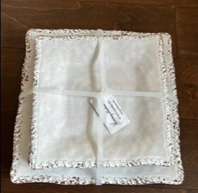 NUEVO Tommy Bahama MELAMINA 8 piezas Platos Cuadrados de Cena y Ensalada BLANCO Crackleado Foto 1 de 2