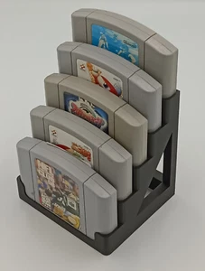 Nintendo N64 Display Stand Tower Holder Case - Holds 5 Games - Picture 1 of 6