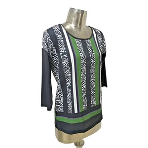 BIANCA Top T-Shirt Size 10 Tunic Multicolour 3/4 Sleeve (EU38) NEW Womens RRP£77 - Picture 1 of 10