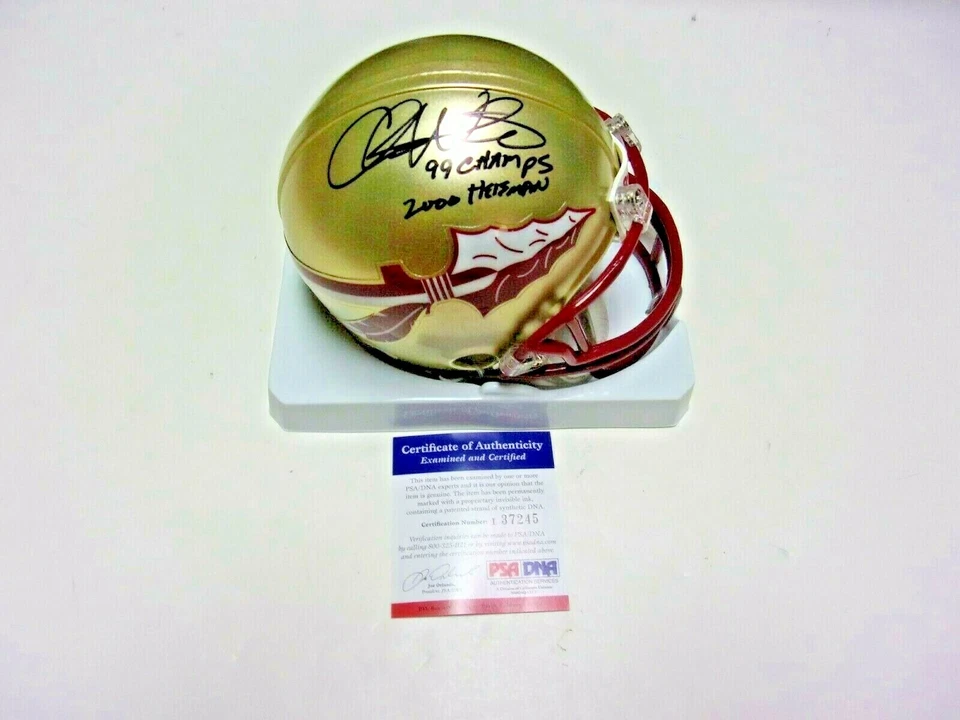 MINI CASCO FIRMADO POR CHRIS WEINKE FLORIDA STATE SEMINOLES HEISMAN 2000 PSA/ADN/COA Foto 1 de 1
