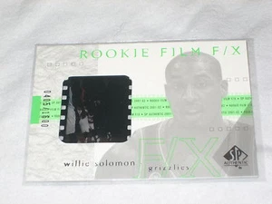 WILLIE SOLOMON 2002 SP ROOKIE FILM F/X AUTHENTIC NBA BASKETBALL CARD /1600 - Picture 1 of 1
