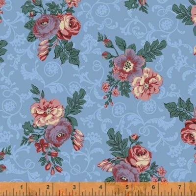 27" Long Bolt End, Bedford Flower Bouquets Windham $3.99 Ships ANY Amount Fabric - Image 1 of 4
