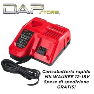 Milwaukee - Caricabatterie ORIGINALE rapido mod. M12-18 FC - spedizioni COMPRESA - Foto 1 di 3