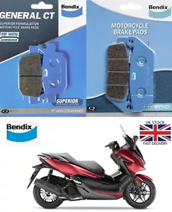 Honda FORZA 125 NSS125 Brake Pads Set Front + Rear 2015-2024 * GENUINE BENDIX * - Picture 1 of 7