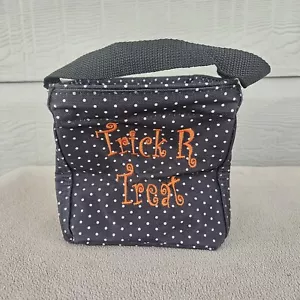 Thirty-One Littles Carry All Caddy Halloween Trick R Treat Basket Charcoal Swiss - Picture 1 of 9