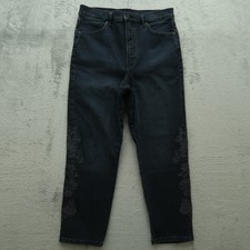 Express Mom Jeans Women's 10 Navy Blue Super High-Rise Denim Pants 30x25