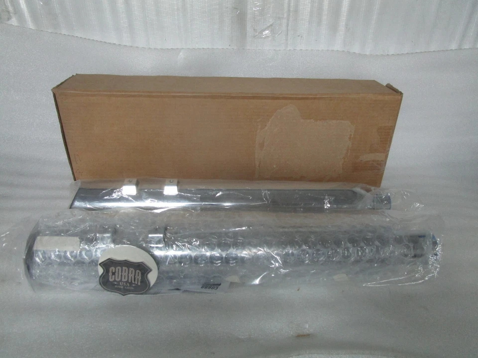 17-24 Harley Davidson Touring Cobra 909 Uppercut 4" Slip-On Mufflers CHROME 6269 - Image 1 of 4