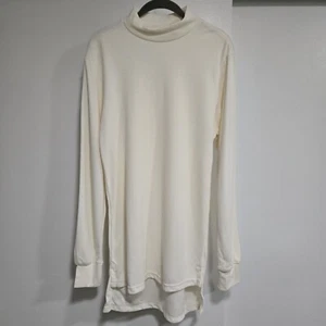 Undershirt  Military Men Size M Ivory Thermal Fire Resistant Turtleneck Longtail - Picture 1 of 5