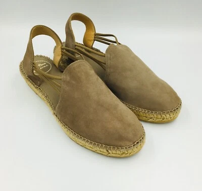 Sandalias alpargata de gamuza Nuria Nubuck color topo Toni Pons para mujer nuevas sin caja 39 EE. UU. 8,5/9 Foto 1 de 4