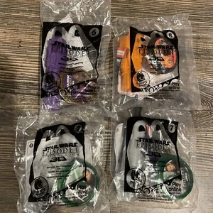 McDonalds Happy Meal Toys Star Wars Episodio 1 La Amenaza Fantasma 3D Nuevo Juego de 4 - Imagen 1 de 4