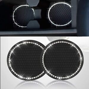 2 Pieces Car Insert Mat Record Drink Coasters Ceramics Car Cup Holder Car Cup Holder Coasters Non-Slip Car Coaster Car Interior Accessories for Most Vehicles and Home Daily Use 