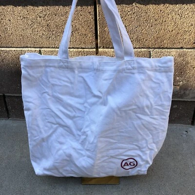 Bolso de Mano ADRIANO GOLDSCHMIED AG de Lona Blanco 18" x 16" Cartera de Hombro de Mano Foto 1 de 4