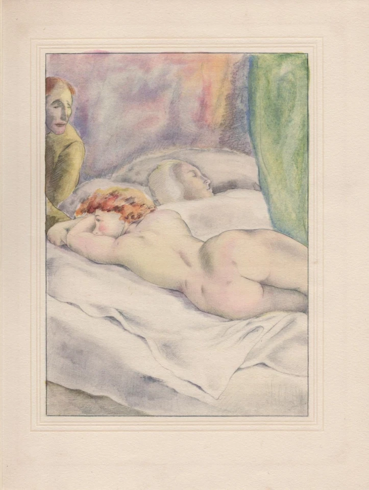 Érotique Nu Femelle Érotique Lithographie De 1934 Mariette Lydis - Photo 1/1