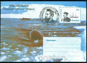 1995  BELGICA, whale,Gerlache,polar Expedition, Cook,Romania,Special cover/153