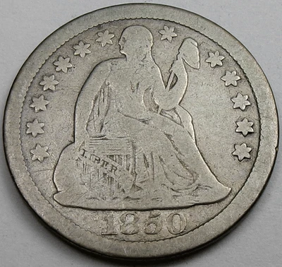 1850 Seated Liberty 10¢ Dime - Image 1 of 2