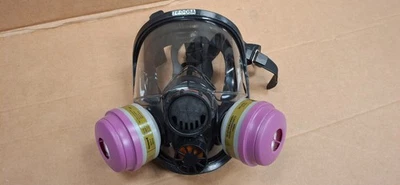 Honeywell North 76008A Full Face Respirator Mask M/L  2 Filters / Free Shipping - Image 1 of 4