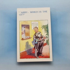 Comic Postkarte um 1955 Scruffy Waiter Restaurant Chef Hot Colt Mittagessen - Bild 1 von 2