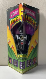 1993 Bandai Mighty Morphin Power Rangers Zach Black Ranger 8" Figure-SEALED!(810 - Picture 1 of 4