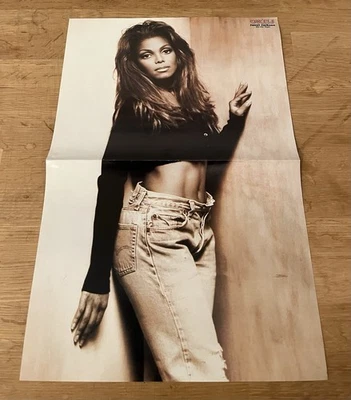 Janet Jackson 1995 Poster Swedish Music magazine Okej Vintage 1990s - Image 1 of 4